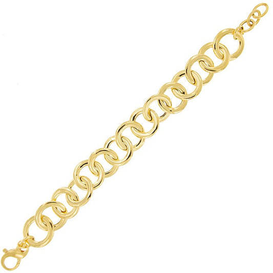 Giulia – Luxe Italiaanse Armband met Vergulde Ringen